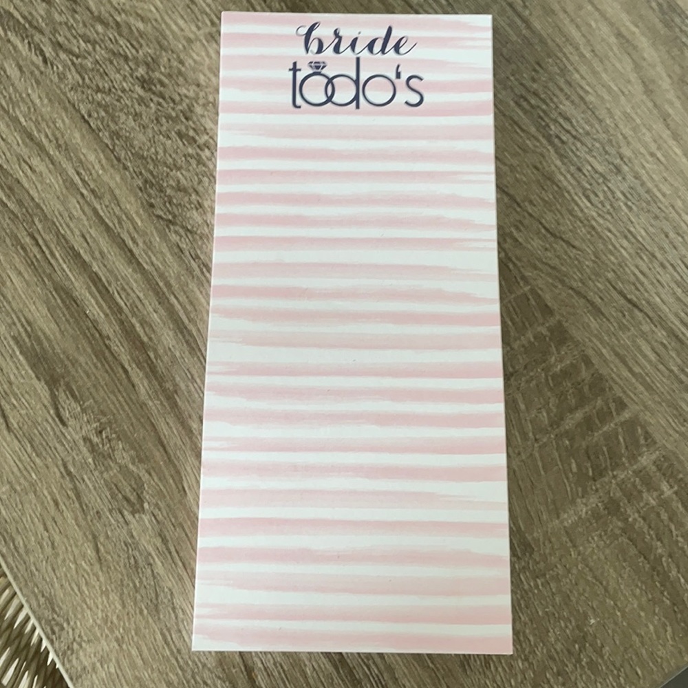 Bride “To Do” Paper Pad NWOT
